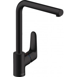 Kitchen tap Deck-mounted material: Brass, color: Black surface: Matt Deck-mounted