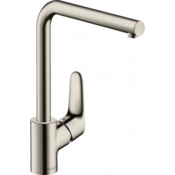 Kitchen tap Deck-mounted material: Brass, color: Chrome surface: Brushed Deck-mounted