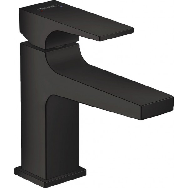 Wash basin tap Deck-mounted material: Brass mixer With push-open waste set Μ size, color: Black surface: Matt Deck-mounted Wash basin tap Deck-mounted material: Brass mixer With push-open waste set Μ size, color: Black surface: Matt Deck-mounted