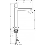 Wash basin tap Deck-mounted for free-standing washbasin material: Brass mixer With push-open waste set 260 Select, color: Chrome surface: Glossy Deck-mounted