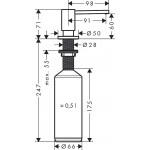 Dispenser 500ml από ορείχαλκο επιφάνεια: Ματ, χρώμα: Μαύρο Dispenser 500ml από ορείχαλκο επιφάνεια: Ματ, χρώμα: Μαύρο Dispenser