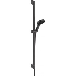 Shower slider rail 90cm material: Brass 105 3jet Relaxation with hand shower & hose, color: Black surface: Matt