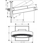 Shower head Wall-mounted 25x25 material: Brass, style: 1 spray, color: White surface: Matt Overhead showers