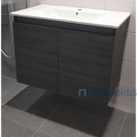 Βάση επίπλου με νιπτήρα 80x43x60 από ξύλο συνθετικό επίτοιχου τύπου με 1 νιπτήρα dark grey, χρώμα: Ξύλο Γκρι Βάση επίπλου με νιπτήρα 80x43x60 από ξύλο συνθετικό επίτοιχου τύπου με 1 νιπτήρα dark grey, χρώμα: Ξύλο Γκρι