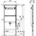 Στοιχείο στερέωσης 9cm H112cm, ουρητηρίου, για γυψοσανίδα από χάλυβα Στηρίγματα