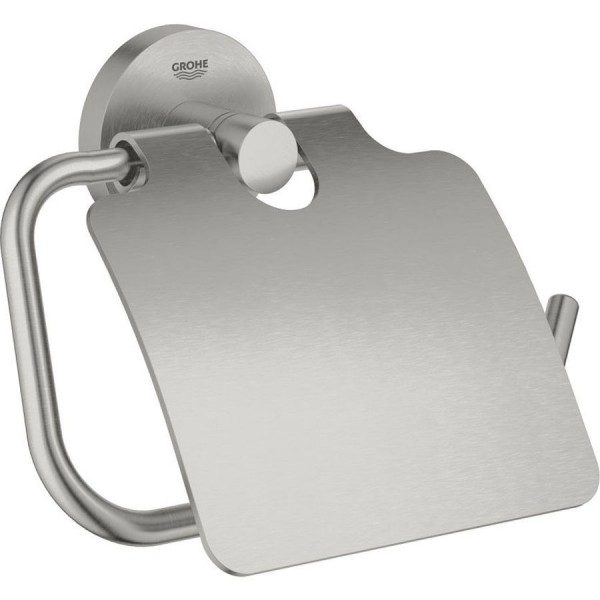 Paper holder with cover material: Brass supersteel, color: Chrome surface: Brushed Toilet paper holders Paper holder with cover material: Brass supersteel, color: Chrome surface: Brushed Toilet paper holders