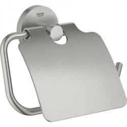 Paper holder with cover material: Brass supersteel, color: Chrome surface: Brushed