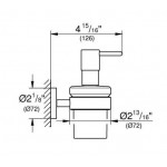 Dispenser από ορείχαλκο επίτοιχος τύπος 160ml, supersteel, χρώμα: Χρωμέ επιφάνεια: Βουρτσισμένη Dispenser Dispenser από ορείχαλκο επίτοιχος τύπος 160ml, supersteel, χρώμα: Χρωμέ επιφάνεια: Βουρτσισμένη Dispenser