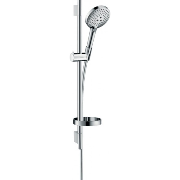 Shower slider rail 65cm material: Brass with hand shower, hose & soap holder, color: Chrome surface: Glossy Shower slider rails
