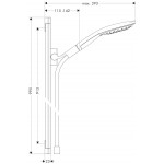 Shower slider rail 90cm material: Brass with hand shower & hose, color: Chrome surface: Glossy Shower slider rails Shower slider rail 90cm material: Brass with hand shower & hose, color: Chrome surface: Glossy Shower slider rails