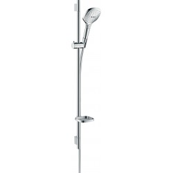 Shower slider rail 90cm material: Brass 120 3jet with hand shower, hose & soap holder, color: Chrome surface: Glossy Shower slider rails