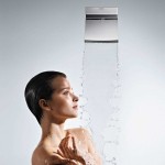 Shower head Wall-mounted 15,3cm material: Brass, style: 1 spray 150, color: Chrome surface: Glossy Overhead showers