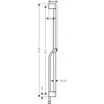 Shower slider rail 90cm material: Brass Pulsify S Isiflex 160cm with hose, color: Chrome surface: Glossy Shower slider rails