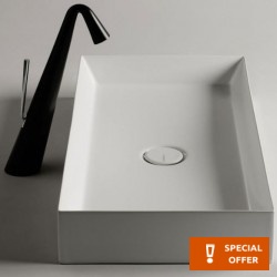Washbasin Free standing 60x38x12 material: Porcelain Without hole Without overflow Bianco Matt, color: White surface: Matt Free standing