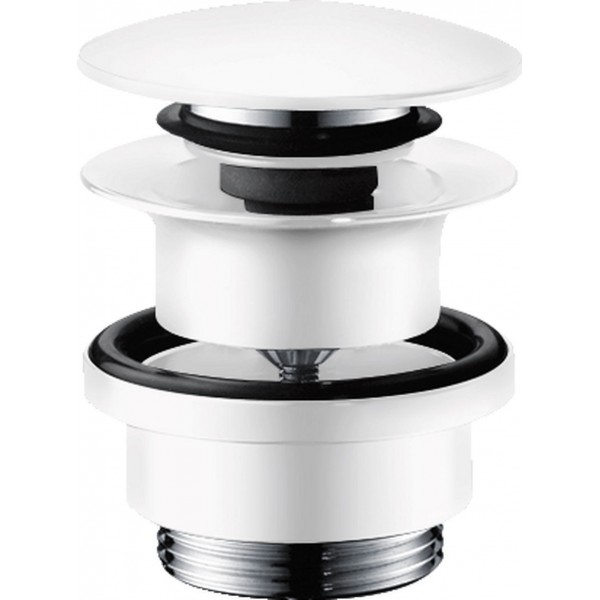 Waste Valve With overflow material: Brass surface: Matt, color: White Waste overflows Waste Valve With overflow material: Brass surface: Matt, color: White Waste overflows