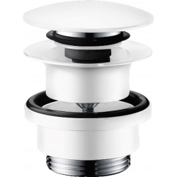 Waste Valve With overflow material: Brass surface: Matt, color: White Waste overflows
