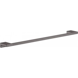 Towel 64,8cm brushed black chrome Fixed material: Brass single, color: Dark Grey surface: Brushed
