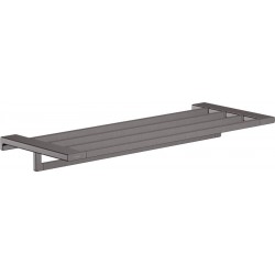 Shelve for towel 64,8x24,8x7,2 material: Brass Wall-hung, color: Dark Grey surface: Brushed