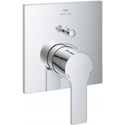 Shower tap Wall-mounted external part 2 way material: Brass mixer With plate without hand shower, hose and holder, color: Chrome surface: Glossy Wall-mounted - external part
