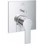 Shower tap Wall-mounted external part 2 way material: Brass mixer With plate without hand shower, hose and holder, color: Chrome surface: Glossy Wall-mounted - external part