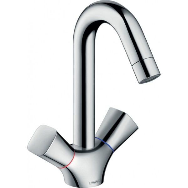 Wash basin tap Deck-mounted dual-level L size material: Brass With pop-up waste set 150, color: Chrome surface: Glossy Deck-mounted Wash basin tap Deck-mounted dual-level L size material: Brass With pop-up waste set 150, color: Chrome surface: Glossy Deck-mounted
