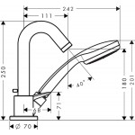Bathtub tap Deck-mounted external part material: Brass, color: Chrome surface: Glossy Deck-mounted Bathtub tap Deck-mounted external part material: Brass, color: Chrome surface: Glossy Deck-mounted