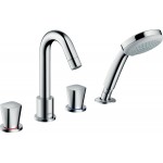 Bathtub tap Deck-mounted external part material: Brass, color: Chrome surface: Glossy Deck-mounted
