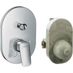 Shower tap Wall-mounted concealed - complete set 2 way material: Brass mixer With plate without hand shower, hose and holder, color: Chrome surface: Glossy Wall-mounted - external part Shower tap Wall-mounted concealed - complete set 2 way material: Brass mixer With plate without hand shower, hose and holder, color: Chrome surface: Glossy Wall-mounted - external part