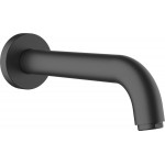 Spout (Nozzle) 21,6cm Wall-mounted material: Brass, color: Black surface: Matt Bath spouts