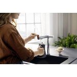 Kitchen tap Deck-mounted material: Brass with water filter, color: Chrome surface: Glossy Deck-mounted
