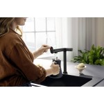 Kitchen tap Deck-mounted material: Brass with water filter, color: Black surface: Matt Deck-mounted