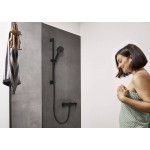 Shower tap Wall-mounted exposed material: Brass mixer without hand shower, hose and holder, color: Black surface: Matt Wall-mouned exposed Shower tap Wall-mounted exposed material: Brass mixer without hand shower, hose and holder, color: Black surface: Matt Wall-mouned exposed
