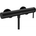 Shower tap Wall-mounted exposed material: Brass mixer without hand shower, hose and holder, color: Black surface: Matt Wall-mouned exposed Shower tap Wall-mounted exposed material: Brass mixer without hand shower, hose and holder, color: Black surface: Matt Wall-mouned exposed