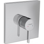 Shower tap Wall-mounted external part 1 way material: Brass mixer With plate without hand shower, hose and holder iBox, color: Chrome surface: Glossy Wall-mounted - external part
