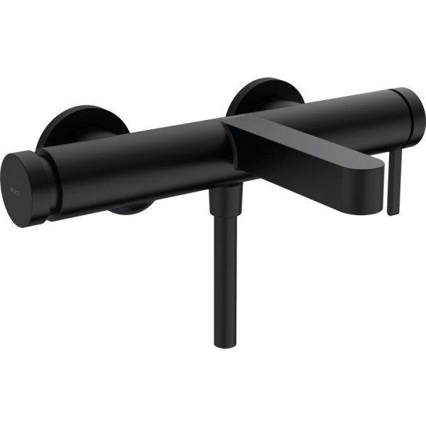 Bathtub tap Wall-mounted exposed material: Brass without hand shower, hose and holder mixer, color: Black surface: Matt Wall-mouned exposed