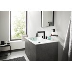 Wash basin tap Deck-mounted dual-level L size material: Brass With push-open waste set 160, color: Black surface: Matt Deck-mounted Wash basin tap Deck-mounted dual-level L size material: Brass With push-open waste set 160, color: Black surface: Matt Deck-mounted