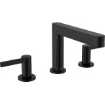 Wash basin tap Deck-mounted dual-level material: Brass With push-open waste set Μ size 110, color: Black surface: Matt Wash basin tap Deck-mounted dual-level material: Brass With push-open waste set Μ size 110, color: Black surface: Matt Deck-mounted