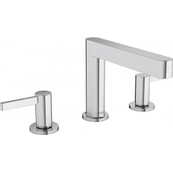 Wash basin tap Deck-mounted dual-level material: Brass With push-open waste set Μ size 110, color: Chrome surface: Glossy