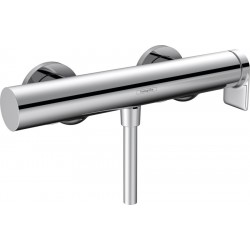 Shower tap Wall-mounted exposed material: Brass mixer without hand shower, hose and holder, color: Chrome surface: Glossy Wall-mouned exposed
