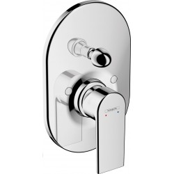 Shower tap Wall-mounted external part 2 way material: Brass mixer With plate without hand shower, hose and holder, color: Chrome surface: Glossy