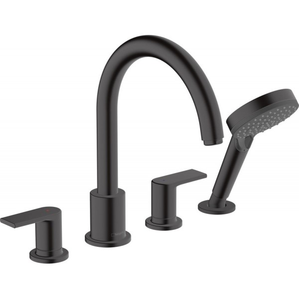 Bathtub tap Deck-mounted external part material: Brass, color: Black surface: Matt Deck-mounted Bathtub tap Deck-mounted external part material: Brass, color: Black surface: Matt Deck-mounted