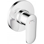 Shower tap Wall-mounted external part 1 way material: Brass mixer With plate without hand shower, hose and holder, color: Chrome surface: Glossy Wall-mounted - external part