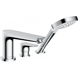 Bathtub tap Deck-mounted external part material: Brass, color: Chrome surface: Glossy