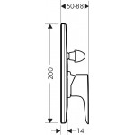 Shower tap Wall-mounted external part 2 way material: Brass mixer With plate without hand shower, hose and holder, color: Chrome surface: Glossy Wall-mounted - external part Shower tap Wall-mounted external part 2 way material: Brass mixer With plate without hand shower, hose and holder, color: Chrome surface: Glossy Wall-mounted - external part