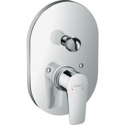 Shower tap Wall-mounted external part 2 way material: Brass mixer With plate without hand shower, hose and holder, color: Chrome surface: Glossy