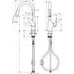 Kitchen tap Deck-mounted material: Brass With Pull-Out Spray 2 jets, color: Chrome surface: Glossy Deck-mounted Kitchen tap Deck-mounted material: Brass With Pull-Out Spray 2 jets, color: Chrome surface: Glossy Deck-mounted