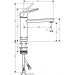 Kitchen tap Deck-mounted material: Brass, color: Chrome surface: Glossy Deck-mounted Kitchen tap Deck-mounted material: Brass, color: Chrome surface: Glossy Deck-mounted