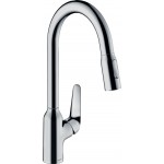Kitchen tap Deck-mounted material: Brass with shower, color: Chrome surface: Glossy Deck-mounted