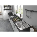 Kitchen tap Deck-mounted material: Brass with shower, color: Chrome surface: Glossy Deck-mounted