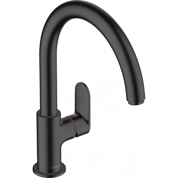 Kitchen tap Deck-mounted material: Brass, color: Black surface: Matt Deck-mounted